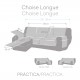 FUNDA SOFA CHAISE LONGUE PRACTICA FRANCESCA