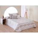 COLCHA JACQUARD NUDOS BEIGE