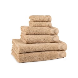 JUEGO TOALLAS 6 PIEZAS BEIGE