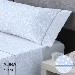 JUEGO DE SABANAS AURA AZUL