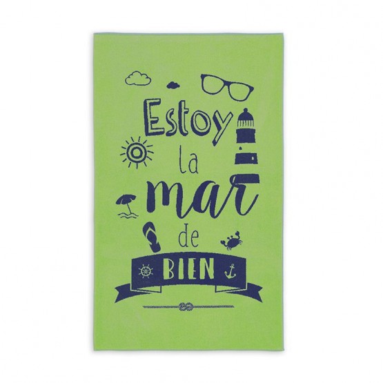 TOALLA DE PLAYA “ENJOY PISTACHO”
