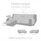 FUNDA SOFA CHAISE LONGUE PRACTICA AQUA