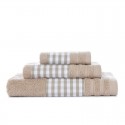 JUEGO DE TOALLAS 3 PIEZAS VICHY BEIGE