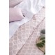 COLCHA JACQUARD CAÑOS ROSA