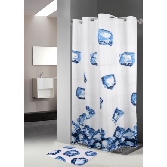 CORTINA DE BAÑO CON OLLAOS BANDERINES - CORTINAS DE BAÑO BARATAS