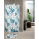 CORTINA DE BAÑO CON OLLAOS CLICK-CLACK “HOJA TROPICAL”