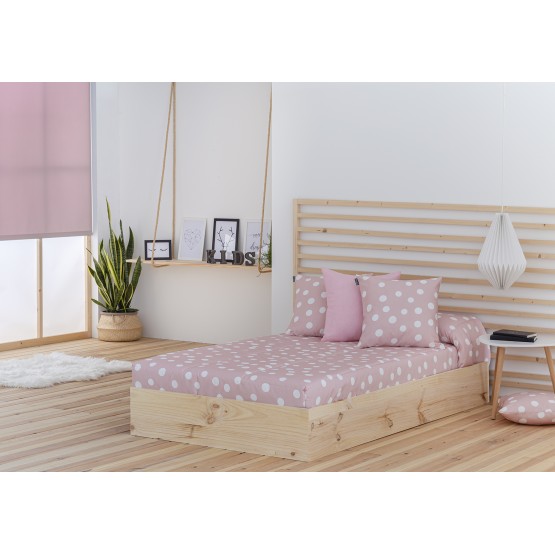 EDREDON AJUSTABLE JUVENIL TOPO ROSA