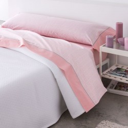 JUEGO DE SÁBANAS ATOS ROSA