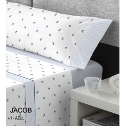 JUEGO DE SABANAS JACOB AZUL