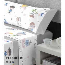 JUEGO DE SABANAS PERDIDOS GRIS