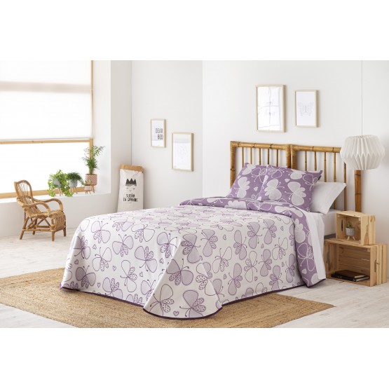COLCHA JACQUARD ONA LILA
