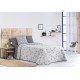 COLCHA JACQUARD BLOCK GRIS