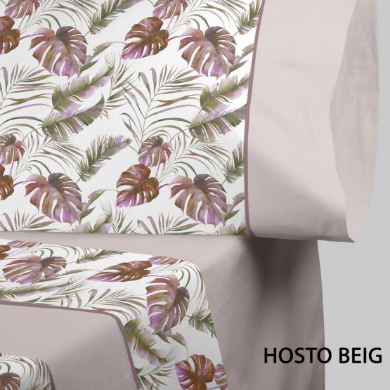 JUEGO DE SABANAS HOSTO BEIGE