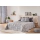 Colcha Edredón acolchada jacquard gris cama 105 (105x225+50 cm) TURIA