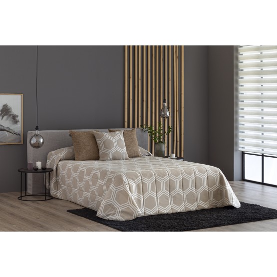 COLCHA BOUTI JACQUARD UTIEL BEIGE