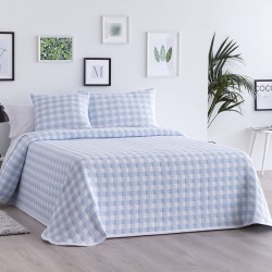 COLCHA JACQUARD LENZO CELESTE