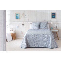 COLCHA JACQUARD VELERO AZUL