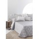 COLCHA JACQUARD PEÑISCOLA GRIS