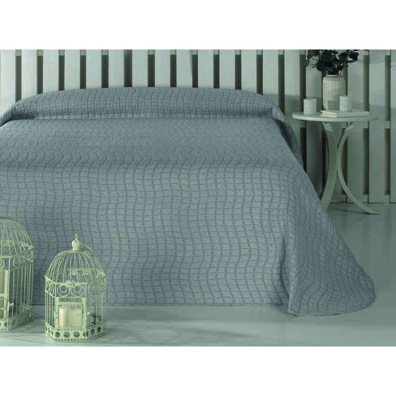 Mujer joven Mujer Sacrificio Colcha piqué 094 GRIS [comprar colchas baratas - boutis baratas]