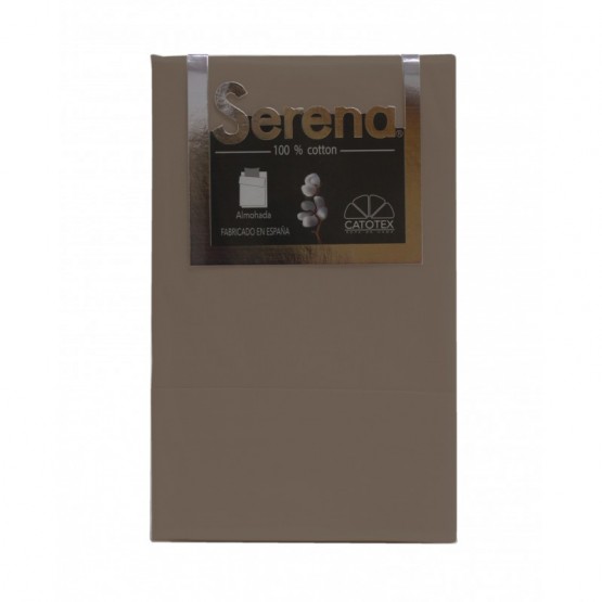 FUNDA DE ALMOHADA LISA SERENA 100% COTTON MARRON