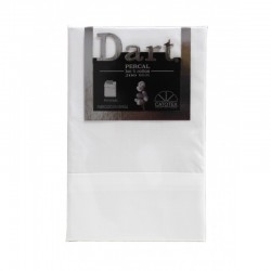 FUNDA DE ALMOHADA LISA DART PERCAL BLANCO