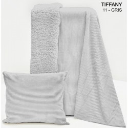 MANTA PLAID-COJIN SHERPA TIFFANY GRIS