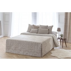 Edredón confort acolchado 200 gr jacquard beige cama 135 (190x265