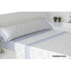 JUEGO DE SÁBANAS FRANELA DOMBASS AZUL