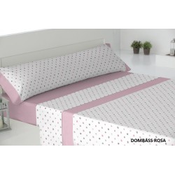 JUEGO DE SÁBANAS FRANELA DOMBASS ROSA